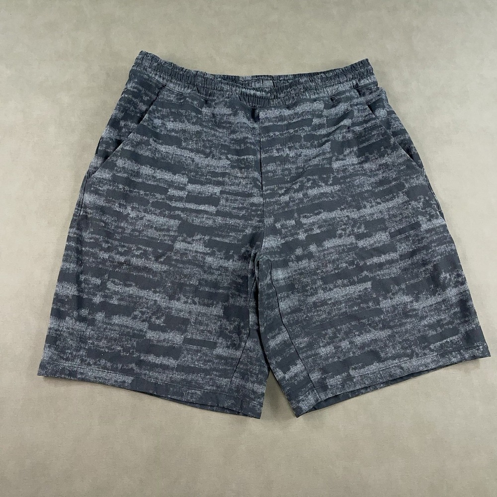 lululemon Pace Breaker Shorts 9" Graphite Grey Pattern Men's Size Large READ